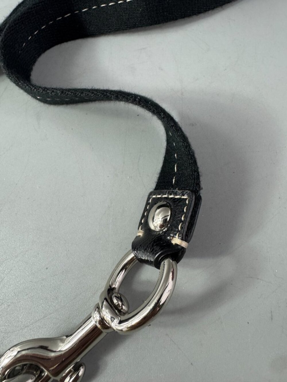 Coach Black Cotton Black Patent Accents Adjustable Strap - Picture 3 of 10
